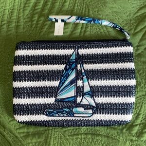 Vera Bradley Shore Enough Straw Wristlet